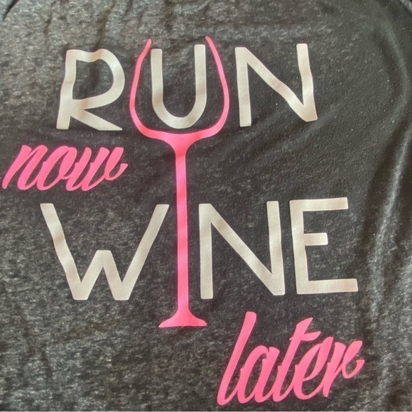 EVCR “Run Now Wine Later” Burnout Hoodie Sweatshirt - Picture 4 of 10